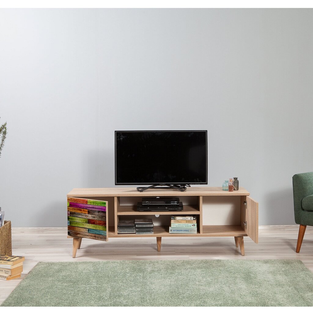 TV-laud Kalune Design 863(I), tamme värv/mitmevärviline цена и информация | Televiisori alused | hansapost.ee