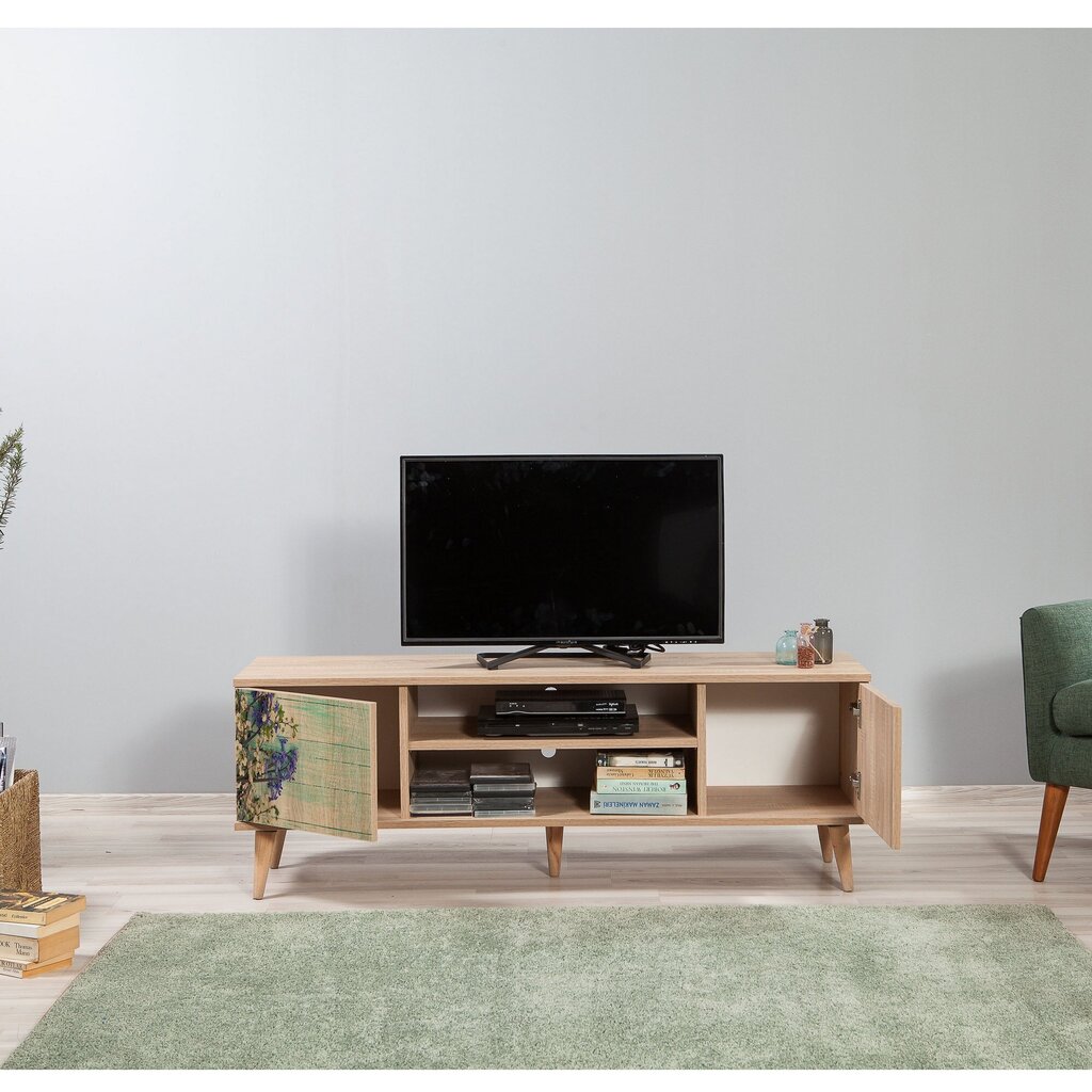 TV-laud Kalune Design 863(I), roheline/tamme värv цена и информация | Televiisori alused | hansapost.ee