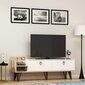 TV-laud Kalune Design Mia, valge/pruun цена и информация | Televiisori alused | hansapost.ee