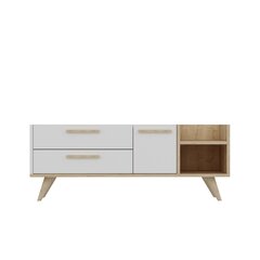 TV-laud Kalune Design Otto, 138 cm, valge/pruun hind ja info | Televiisori alused | hansapost.ee