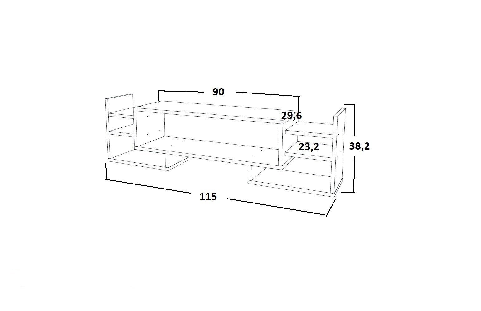 TV-laud Kalune Design, valge/pruun hind ja info | Televiisori alused | hansapost.ee