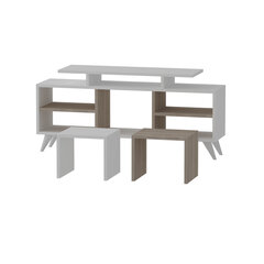 ТВ столик Kalune Design Kutay, белый/светло-коричневый цена и информация | Тумбы под телевизор | hansapost.ee