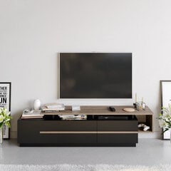ТВ столик Kalune Design Pia, черный/коричневый цена и информация | Тумбы под телевизор | hansapost.ee