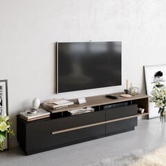 ТВ столик Kalune Design Pia, черный/коричневый цена и информация | Тумбы под телевизор | hansapost.ee