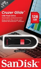 Mälupulk SANDISK 128GB USB2.0 Flash Drive Cruzer Glide hind ja info | Mälupulgad | hansapost.ee