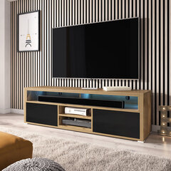 ТВ столик Selsey Laksa, черный/коричневый цена и информация | Тумбы под телевизор | hansapost.ee