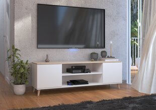 TV-laud ADRK Furniture Petra, valge/tamme värv hind ja info | Televiisori alused | hansapost.ee