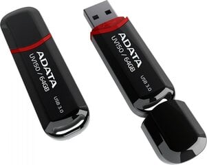 Флеш-накопитель A-data UV150 64GB, USB 3.0, черный цена и информация | USB накопители | hansapost.ee