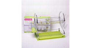 Зеленая сушилка для посуды KAMILLE 0762A цена и информация | Столовые и кухонные приборы | hansapost.ee