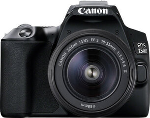 Canon EOS 250D + 18-55mm Kit, must hind ja info | Canon Fotoaparaadid, objektiivid ja lisatarvikud | hansapost.ee