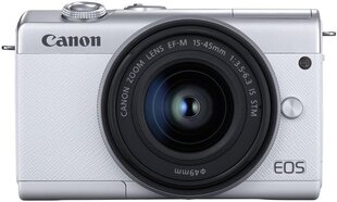 Canon EOS M200 + EF-M 15-45 мм IS STM, белый цена и информация | Фотоаппараты | hansapost.ee