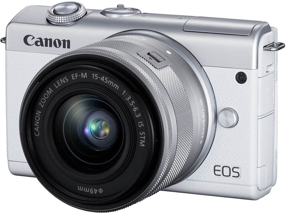 Canon EOS M200 + EF-M 15-45mm IS STM, valge цена и информация | Fotoaparaadid | hansapost.ee