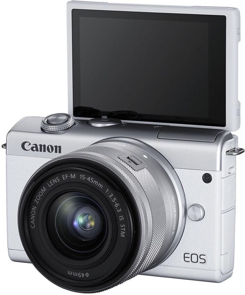 Canon EOS M200 + EF-M 15-45mm IS STM, valge цена и информация | Fotoaparaadid | hansapost.ee