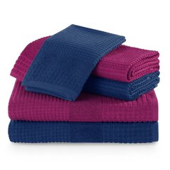 AmeliaHome rätikute komplekt, 6 tk, roosa/sinine hind ja info | Rätikud ja saunalinad | hansapost.ee
