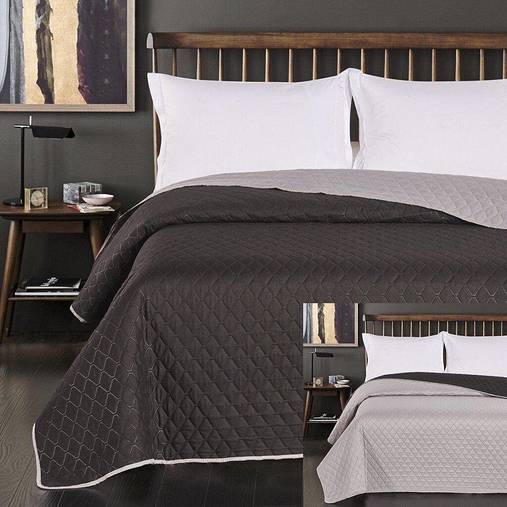 Decoking voodikate Axel, hall-must - erinevad suurused цена и информация | Pleedid, voodikatted ja päevatekid | hansapost.ee