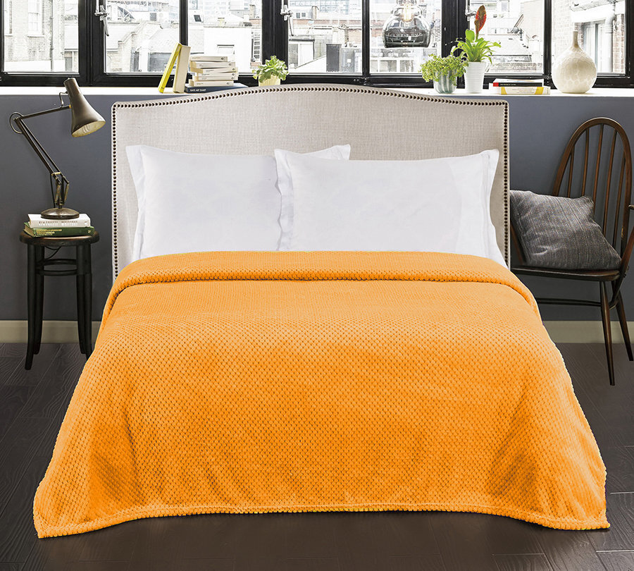 PLeed 220 x 240 cm, oranž hind ja info | Pleedid, voodikatted ja päevatekid | hansapost.ee