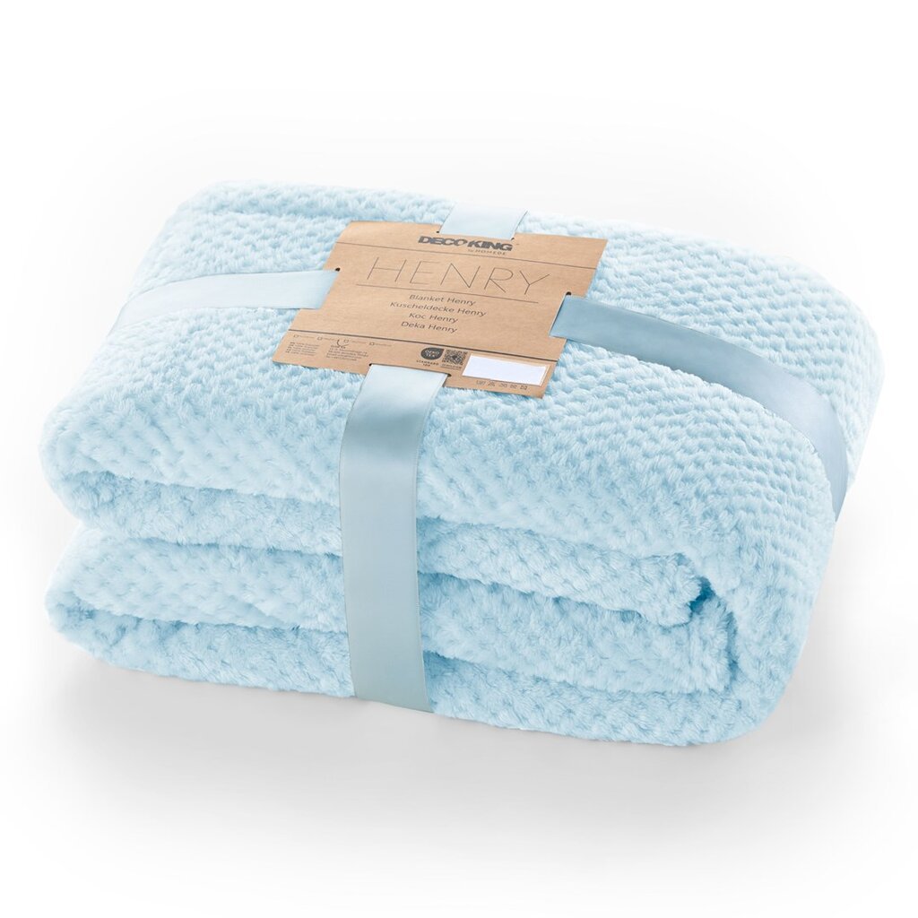 Mikrokiust tekk henry babyblue 150x200 cm hind ja info | Pleedid, voodikatted ja päevatekid | hansapost.ee