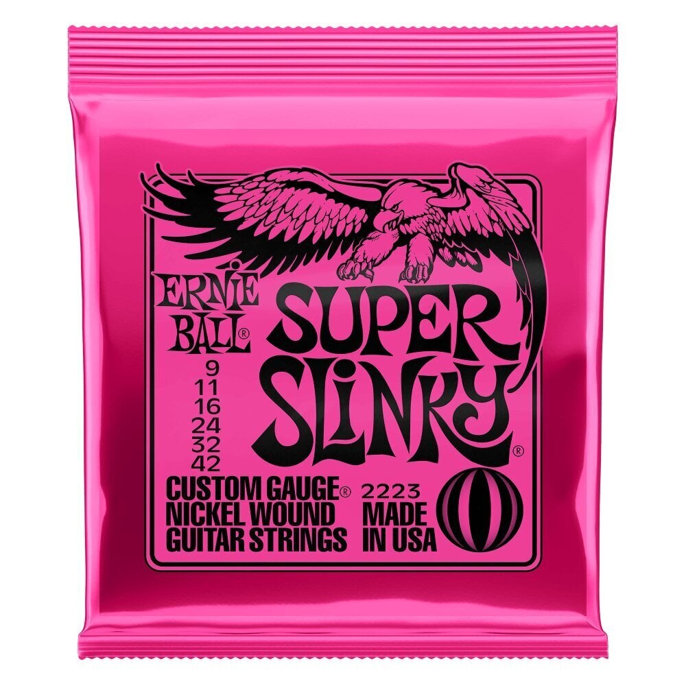 Elektrilise kitarri keeled Ernie Ball Super Slinky 9-42 hind ja info | Muusikainstrumentide tarvikud | hansapost.ee