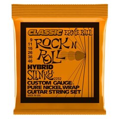 Струны для электронной гитары Ernie Ball Classic Rock'n'Roll Hybrid Slinky 9-46 цена и информация | Ernie Ball Аудио- и видеоаппаратура | hansapost.ee