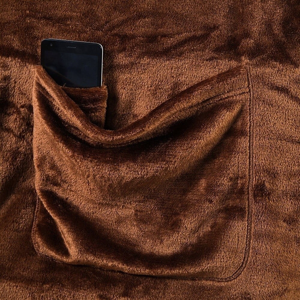 Pleed varrukatega Lazy Brown, 150x180 cm hind ja info | Pleedid, voodikatted ja päevatekid | hansapost.ee