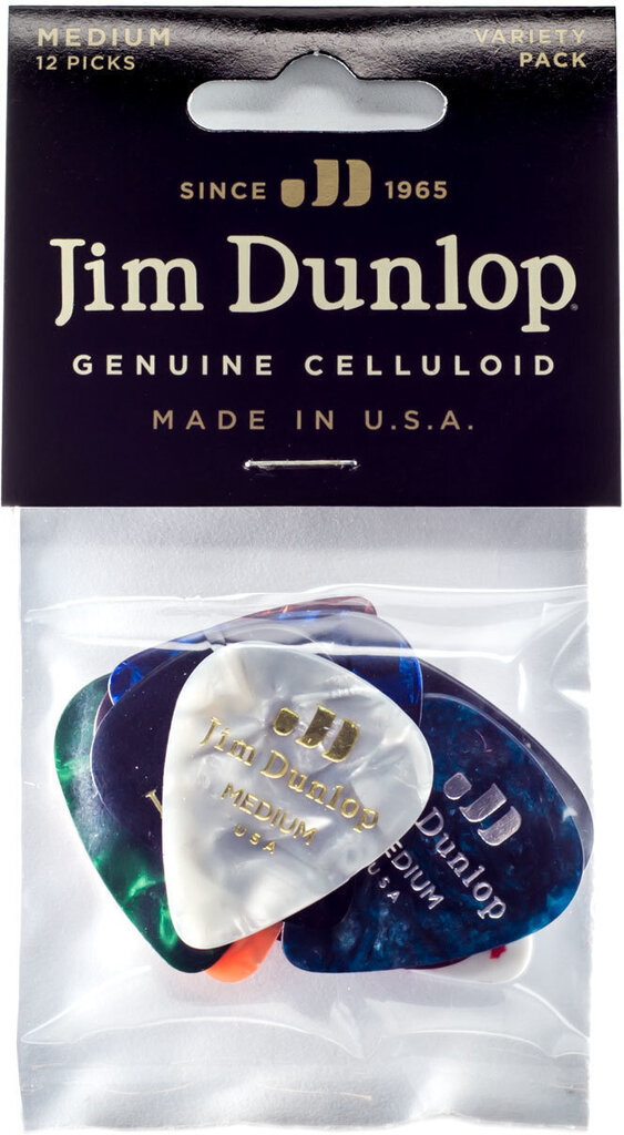 Mediaatorite komplekt Dunlop Genuine Celluloid 485P05MD цена и информация | Muusikainstrumentide tarvikud | hansapost.ee