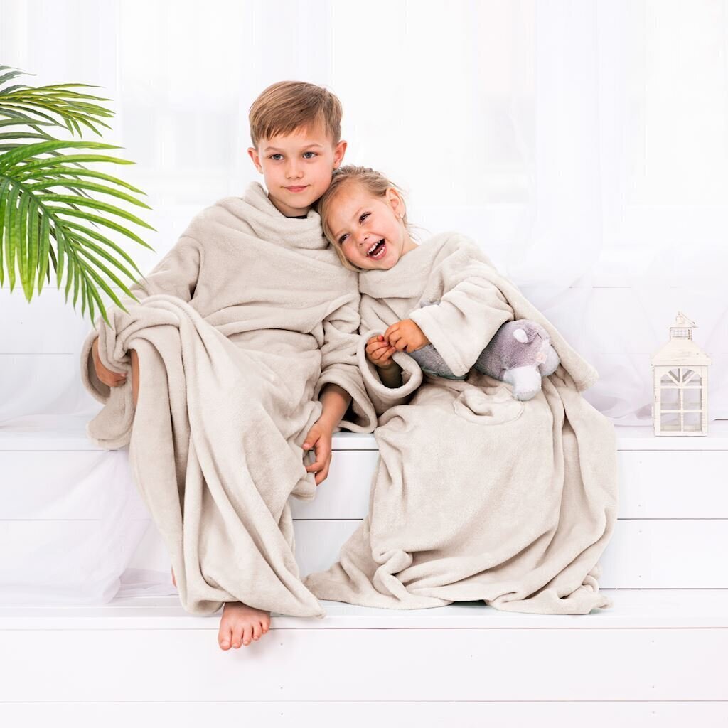 Laste pleed varrukatega LazyKids, 90x105 cm цена и информация | Pleedid, voodikatted ja päevatekid | hansapost.ee