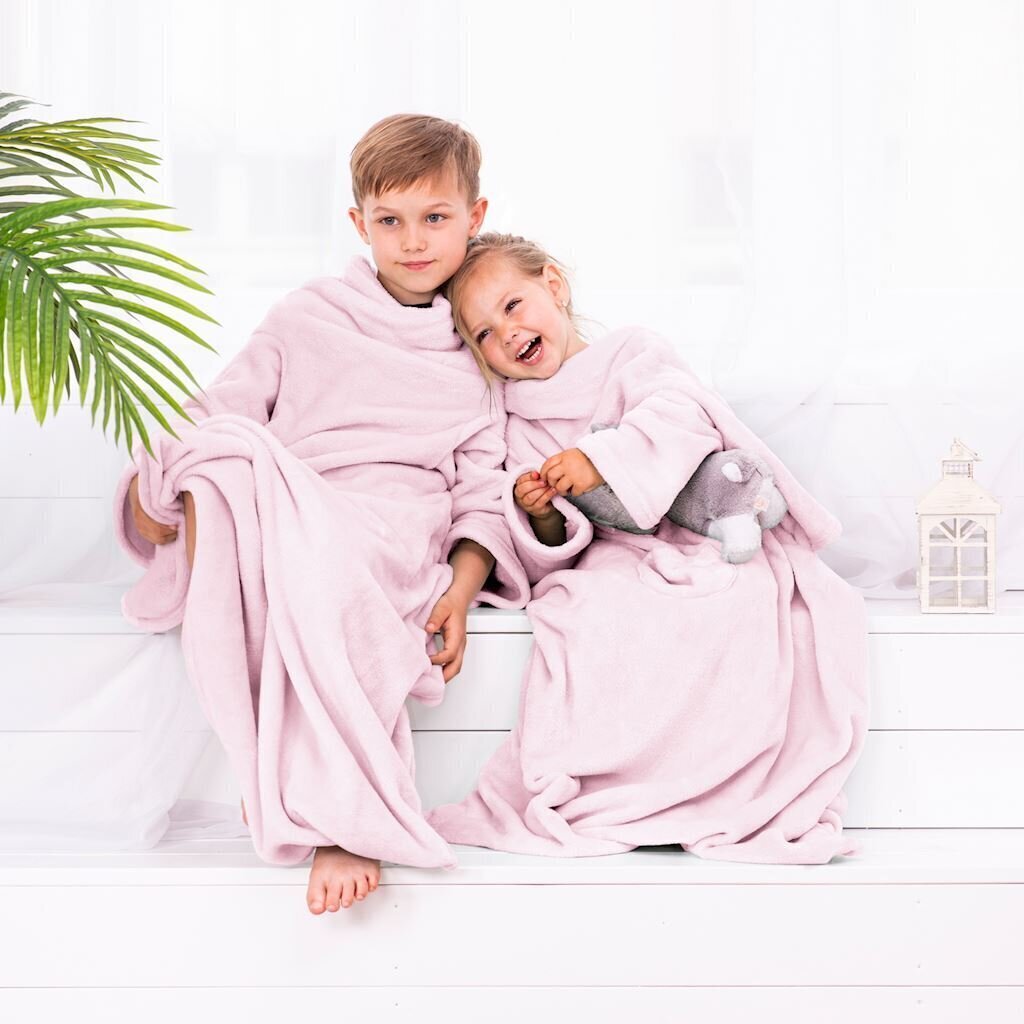 Laste pleed varrukatega LazyKids, 90x105 cm hind ja info | Pleedid, voodikatted ja päevatekid | hansapost.ee