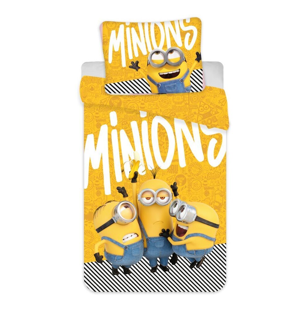 Voodipesukomplekt Minions 140 x 200 cm + padjapüür 70 x 90 cm hind ja info | Laste voodipesu | hansapost.ee