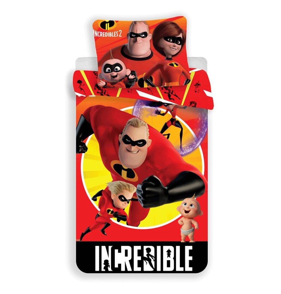 Voodipesukomplekt Incredibles 140 x 200 cm + padjapüür 70 x 90 cm цена и информация | Laste voodipesu | hansapost.ee