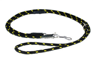 Поводок регулируемый Amibelle, черный с желтыми элементами, L цена и информация | Поводки для собак | hansapost.ee