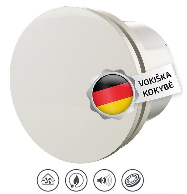 Väljalaskeventilaator Vlano SIMPLE ümmarguse paneeliga цена и информация | Vannitoa ventilaatorid | hansapost.ee