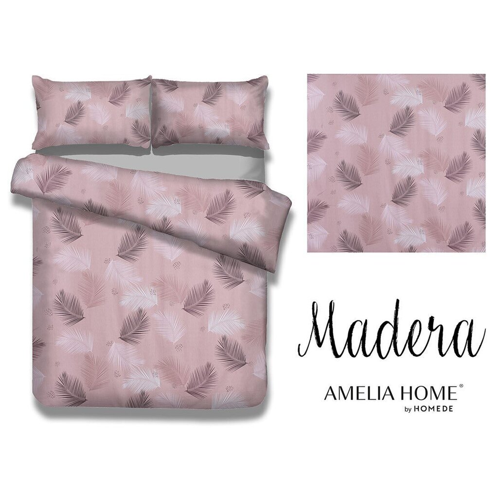 AmeliaHome voodipesukomplekt Madera Pink Vibes 200x200, 3-osaline цена и информация | Voodipesukomplektid | hansapost.ee