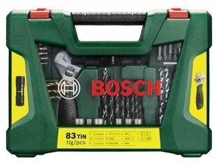 Комплект BOSCH 83 vnt. V-Line Titanium цена и информация | Ручной инструмент, 18 В 125 мм бесщеточная угловая шлифовальная машина для Makita Cordless, замена литий-ионного аккумулятора | hansapost.ee