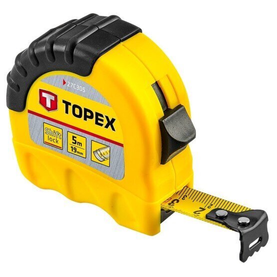 Mõõdulint kummeeritud Schift Lock Topex 5mx19mm hind ja info | Käsitööriistad | hansapost.ee