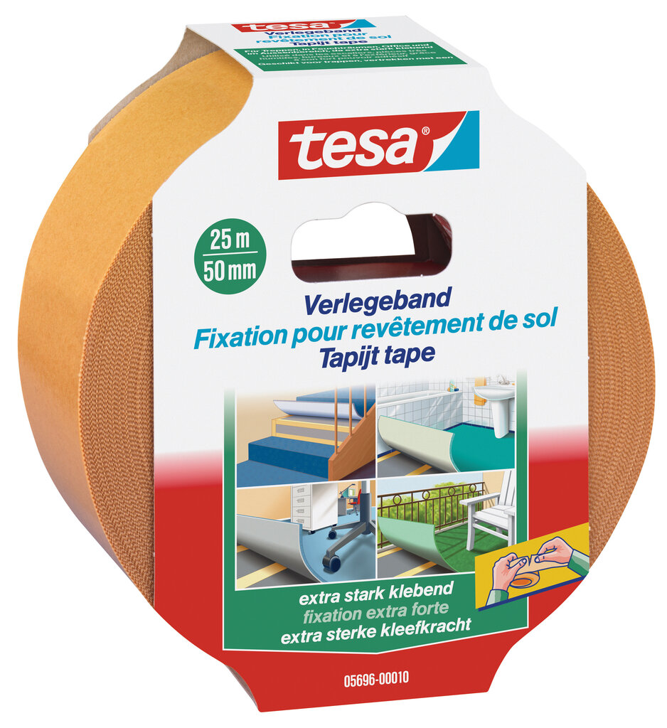 Kahepoolne teip põrandakatetele tesa Extra Strong 25mx50mm цена и информация | Käsitööriistad | hansapost.ee