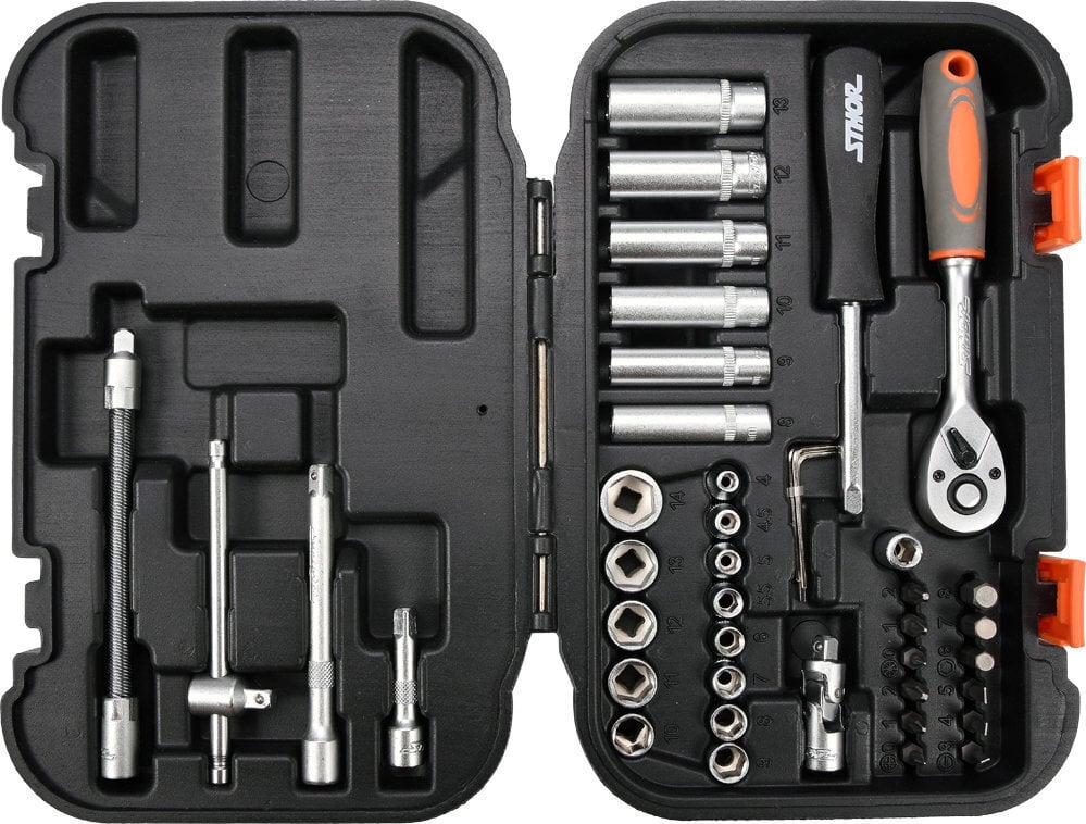 Tööriistakomplekt 42 tk Sthor 58641 hind ja info | Käsitööriistad | hansapost.ee