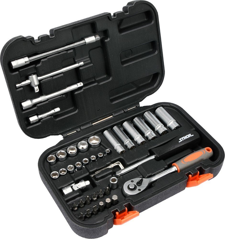 Tööriistakomplekt 42 tk Sthor 58641 hind ja info | Käsitööriistad | hansapost.ee