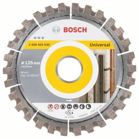 Teemantketas Bosch Best for Universal 125 x 22,23mm цена и информация | Käsitööriistad | hansapost.ee