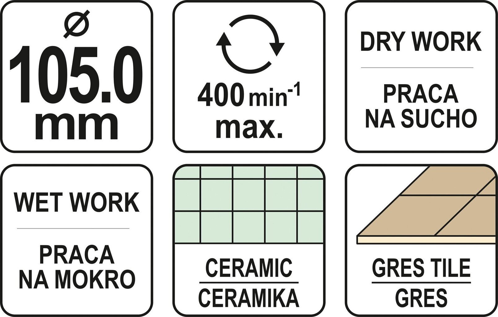 Teemantpuur Yato Ø 105 mm (YT-60435) цена и информация | Käsitööriistad | hansapost.ee