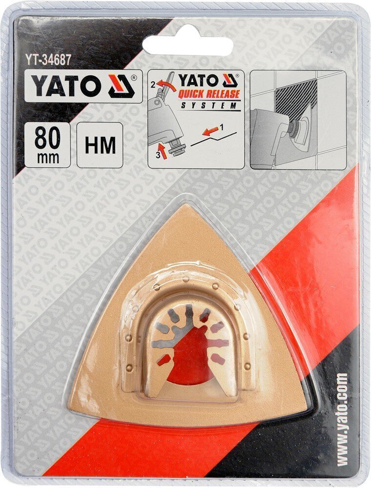 Tarvik multifunktsionaalsele seadmele HM kolmnurk, betoonile, keraamikale Yato (YT-34687) цена и информация | Käsitööriistad | hansapost.ee