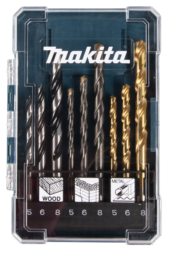 Puuride komplekt Makita D-71962, 9 tk цена и информация | Käsitööriistad | hansapost.ee