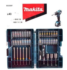 Kruvikeeraja otsikute komplekt Makita B-55697, 43 tk price and information | Hand tools | hansapost.ee