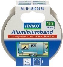 Alumiiniumteip Mako, 50 mm x 10 m, 100 C° price and information | Käsitööriistad | hansapost.ee