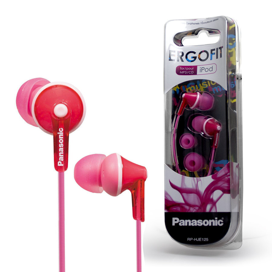 Juhtmega kõrvasisesed kõrvaklapid Panasonic kõrvaklapid RP-HJE125E-P, roosa цена и информация | Kõrvaklapid | hansapost.ee