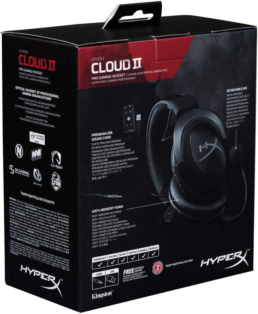 HyperX Cloud II Gun Metal Grey 7.1 hind ja info | Kõrvaklapid | hansapost.ee
