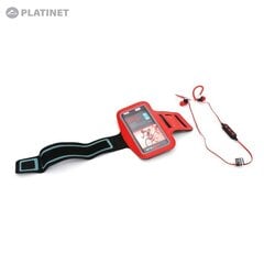 Platinet PM1075R 2in1 Bluetooth 4.2 Наушники с Микрофоном и пультом для активного Спорта + Чехол-Обруч для Телефона (5" Max) Красный цена и информация | Наушники | hansapost.ee
