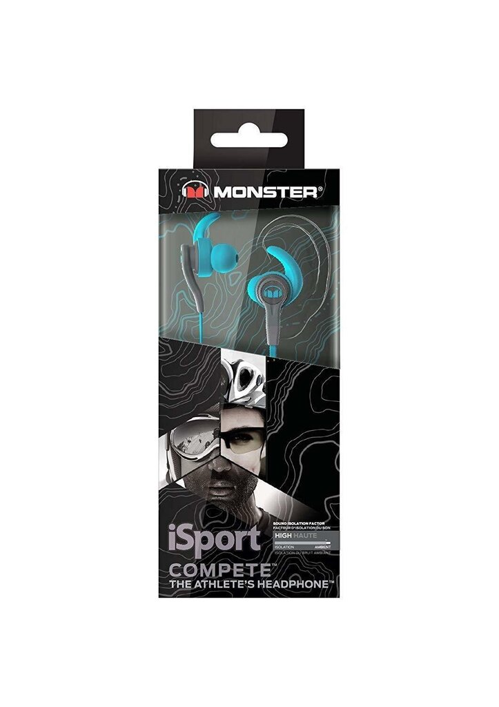 Monster iSport Compete In-Ear Headphones, Sinine hind ja info | Kõrvaklapid | hansapost.ee