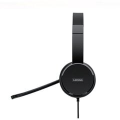Juhtmega kõnekeskuse peakomplekt/kõrvaklapid mikrofoniga Lenovo 100 stereo USB hind ja info | Kõrvaklapid | hansapost.ee