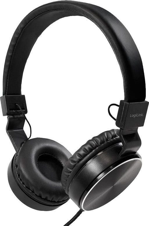 Juhtmega kõrvapealsed kõrvaklapid LOGILINK HS0049BK : must цена и информация | Kõrvaklapid | hansapost.ee