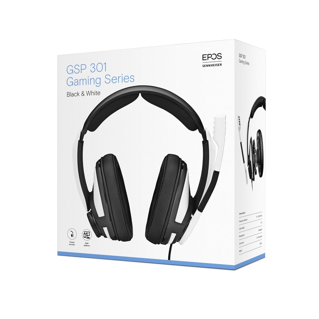 Sennheiser EPOS GSP 301 White цена и информация | Kõrvaklapid | hansapost.ee